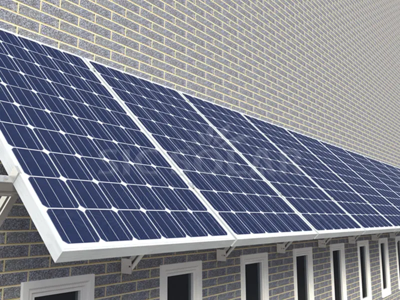 জার্মানিতে 10KW সোলার প্যানেল ওয়াল মাউন্টিং সিস্টেম