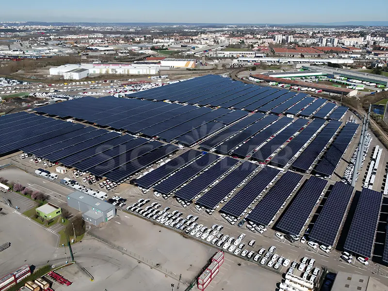 16MW ফ্রান্স সোলার চালিত কার্পোর্ট সিস্টেম
